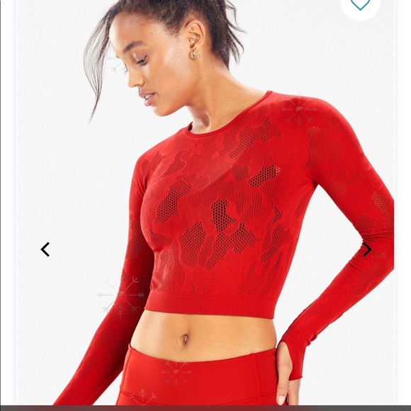 Fabletics Tops - NWT Fabletics Sculptknit Crop Top Red